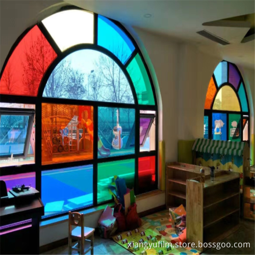 Colorful Sunshade Glass Protection Decorating Base Film